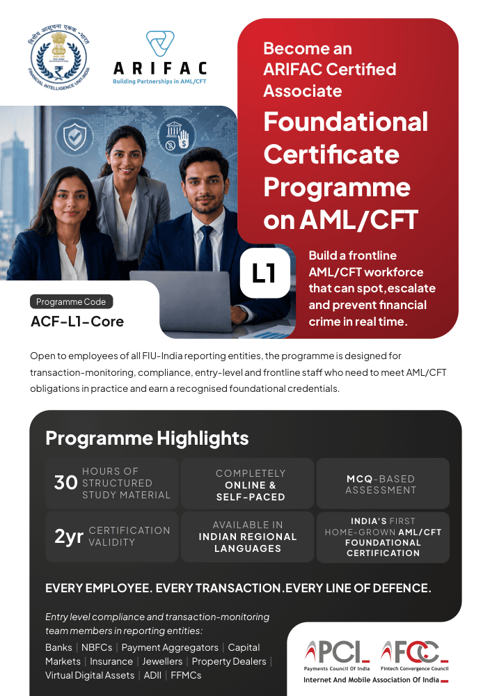 Level 1 — Foundational Certificate Programme on AML/CFT